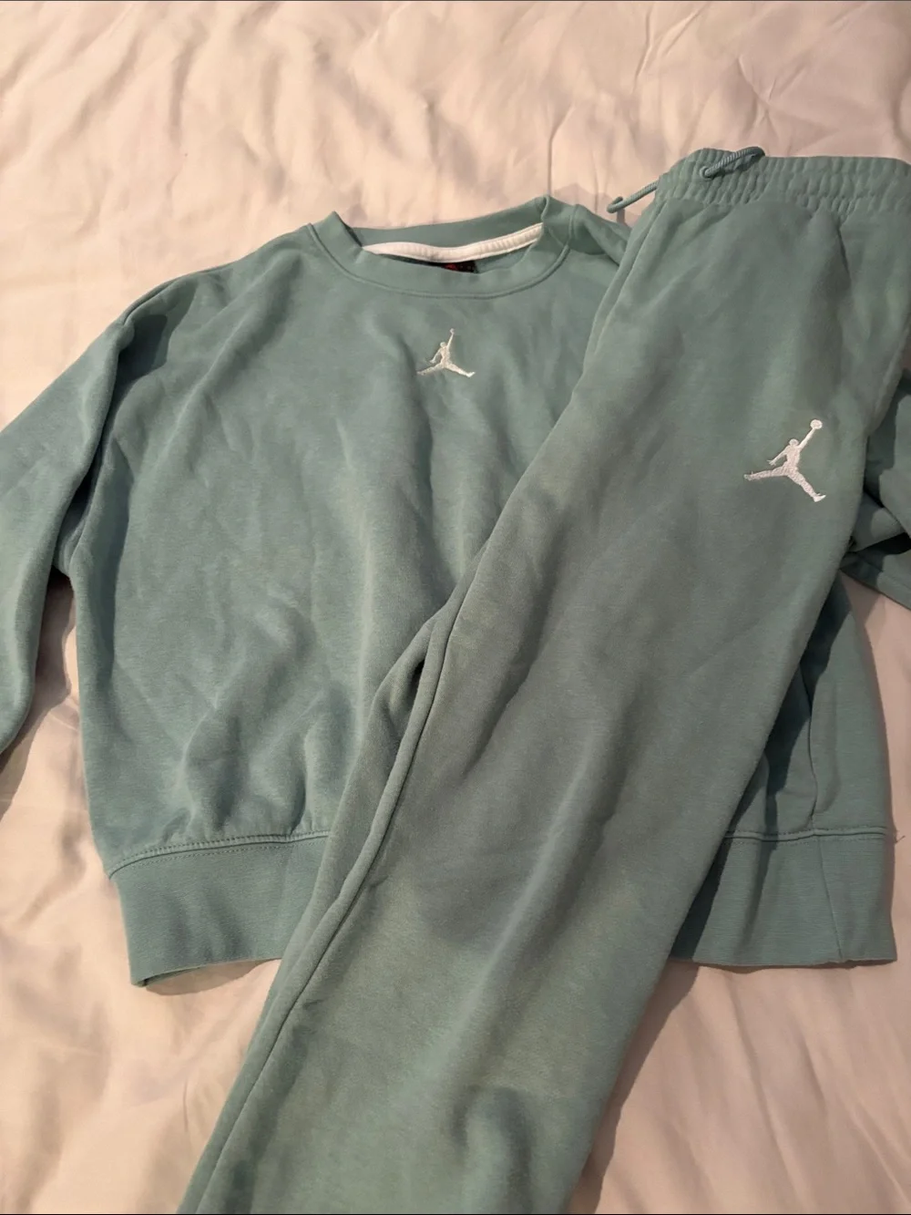 Jordan Kids Teal Green Crewneck & Joggers Set